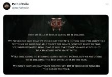 《流放之路 2》游戏 Beta 封测推迟，“游侠”职业预告放出