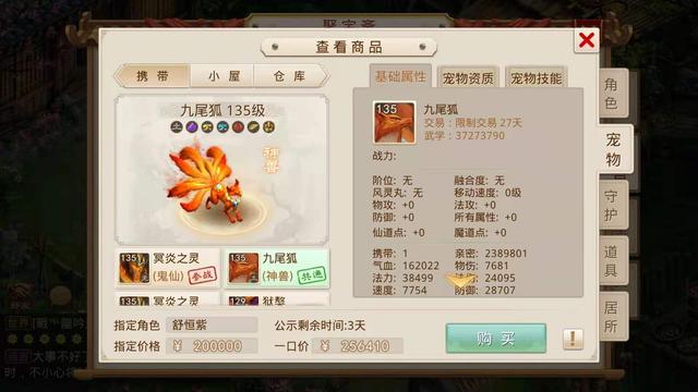 问道手游：道友20w入手改九角色，就为了背包那一块幻金石